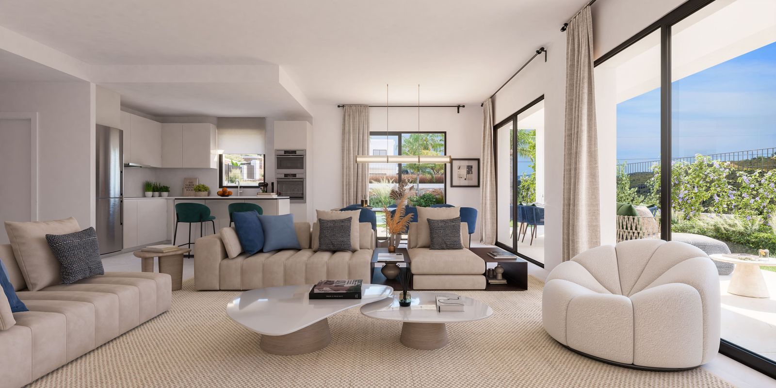 02 living room with sea view and balcony