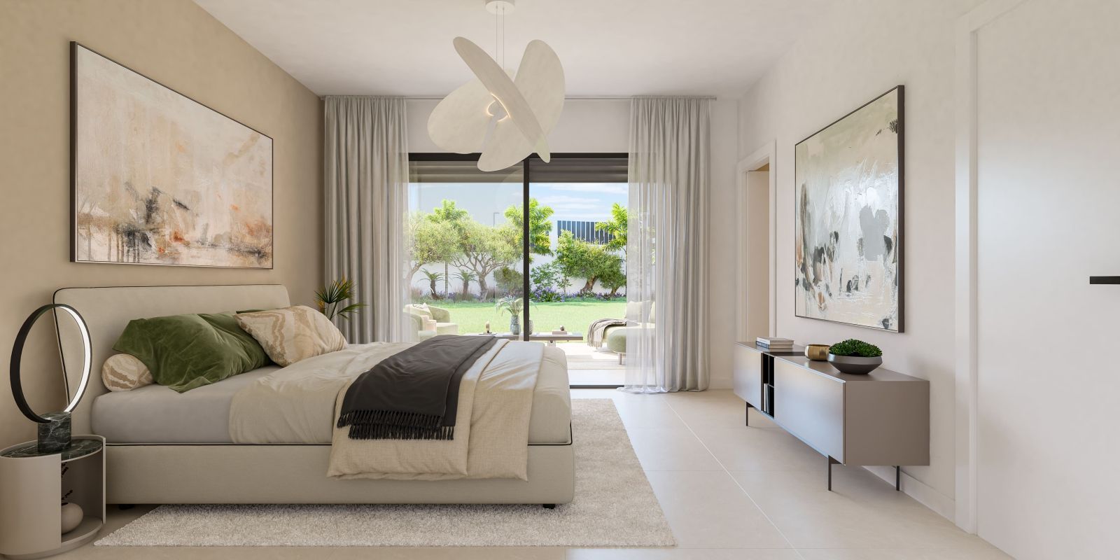 04 modern bedroom with garden view